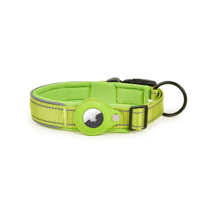 Nylon AirTag Dog Collar Adjustable with Holder 9