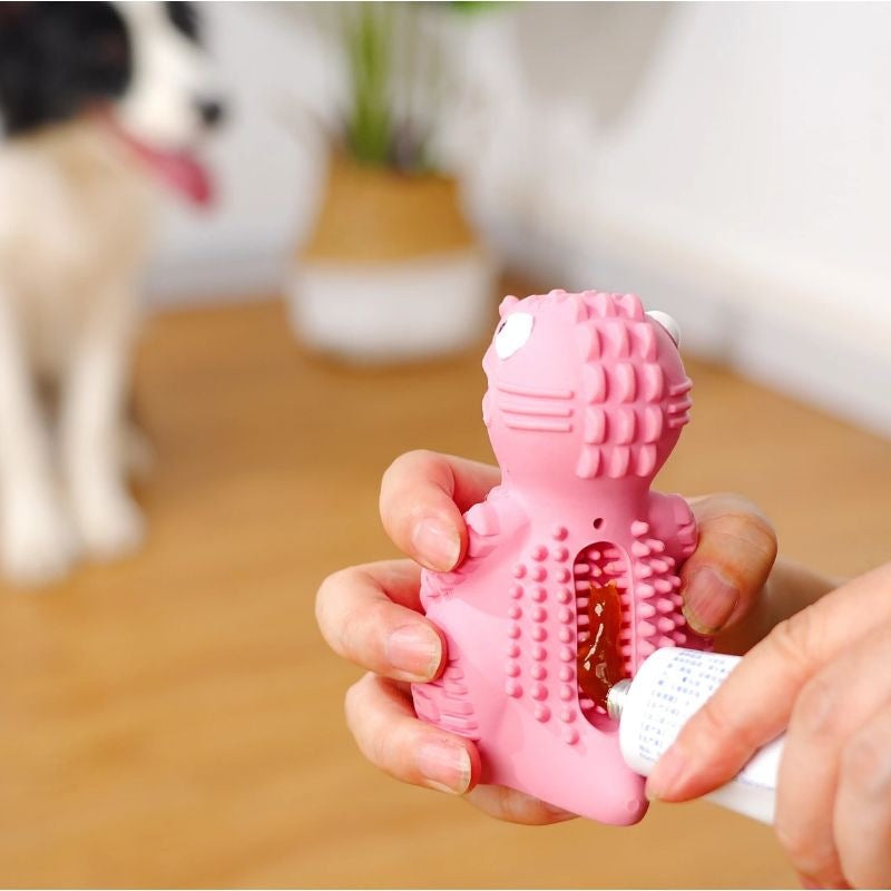 Crocodile Rubber Dog Chew Toy Durable Squeaky 2