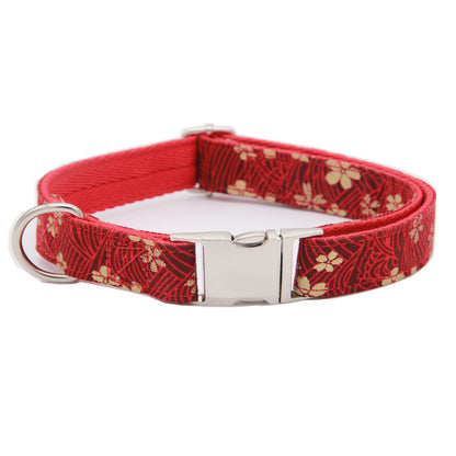 Polyester Dog Collar Adjustable Lettering Design XS to L 2