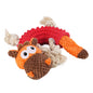 Rhinoceros Plush and Rubber Dog Chew Toy with Rope 2