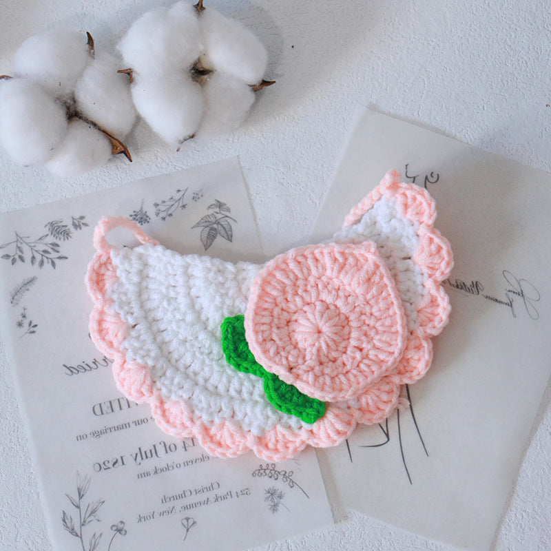 Hand-Woven Acrylic Cat Collar Bib for Cats 6