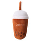 Coffee Plush Dog Toy Soft Interactive Squeaky Toy