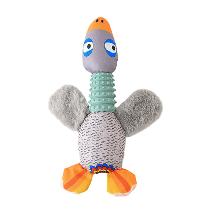 Wild Goose Plush Dog Chew Toy with TPR Liner 18x30CM 6