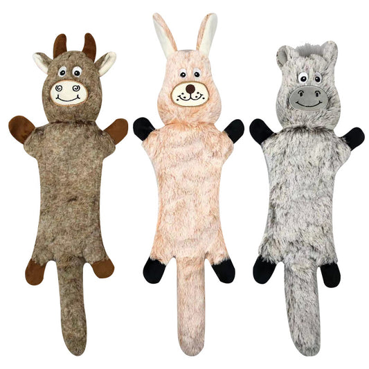 Plush Dog Toy Rabbit Cow Donkey Soft Squeaky 45x18cm