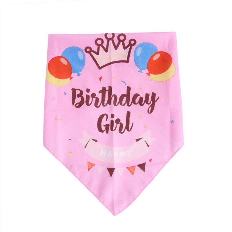 Cotton Dog Bandana Birthday Triangle Scarf 66x46cm 7