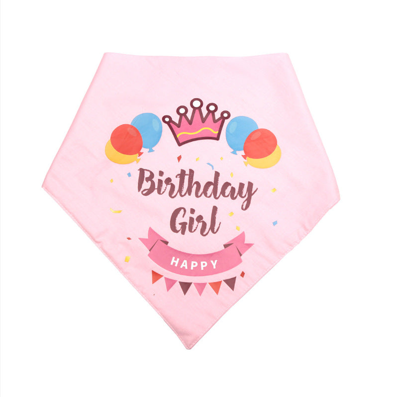 Cotton Dog Bandana Birthday Triangle Scarf 66x46cm 5