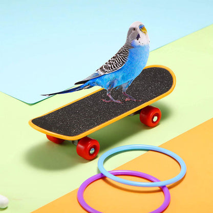 Plastic Parrot Toy Trolley Skateboard Set 6 Pack 2