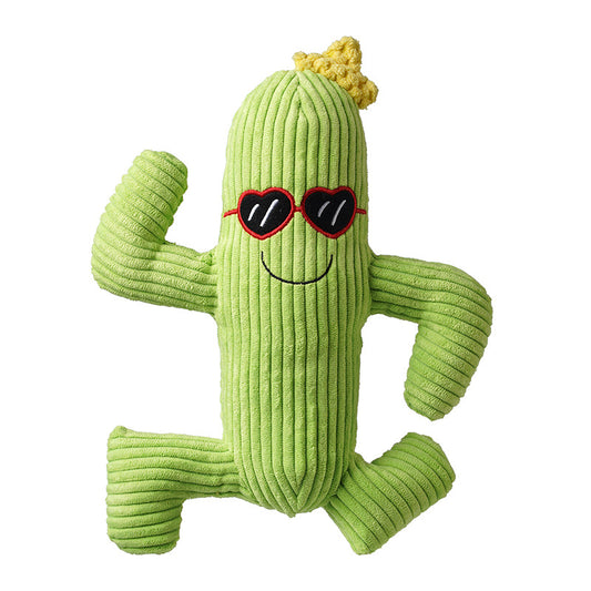 Cactus Plush Dog Toy Soft Squeaky Interactive Toy