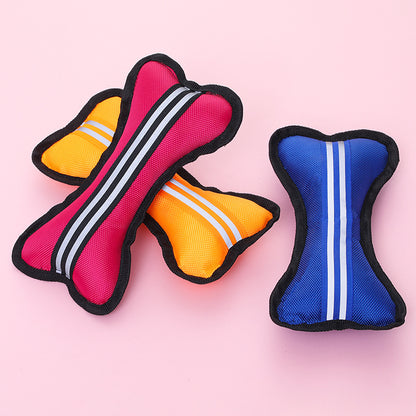 Reflective Bone Dog Toy Squeaky Durable Oxford Cloth 3