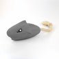 Shark Shape Dog Chew Toy with Rope Durable Rubber Material 4
