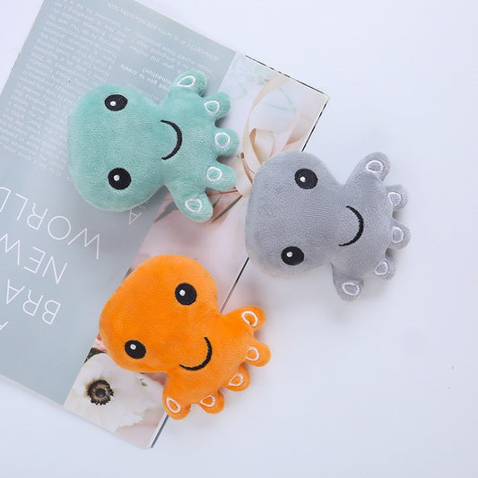 Cartoon Plush Dog Toy Octopus and Frog Soft Squeaky