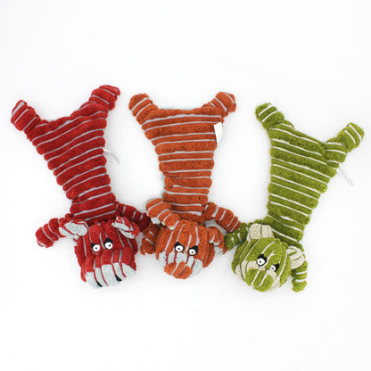Lying Animal Plush Dog Toy Soft Interactive Chew Toy