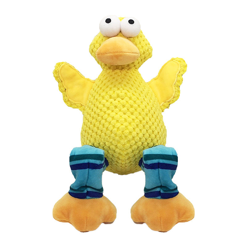 Bigfoot Duck Plush Dog Toy Soft Interactive Squeaky