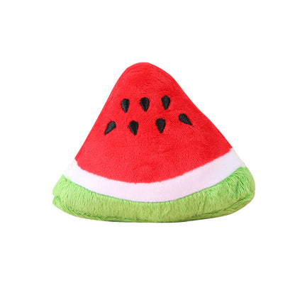 Triangle Watermelon Squeaky Plush Dog Toy Soft 12x8.5cm 5