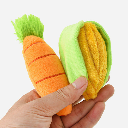 Plush Catnip Toy Corn and Carrot Shapes for Cats