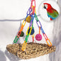 Straw Bird Hammock Hanging Resting Nest for Parrots 18x18x25cm