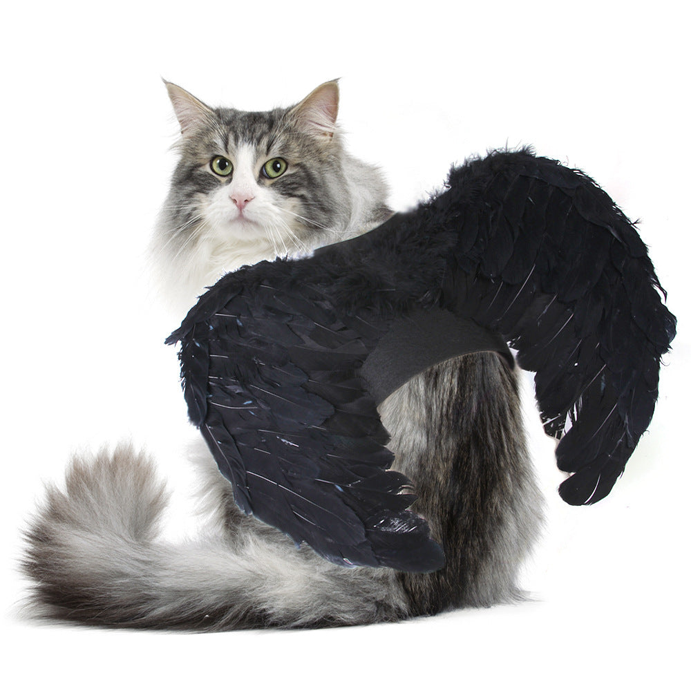 Felt Cloth Dog Costume Angel Wings Halloween Outfit 9