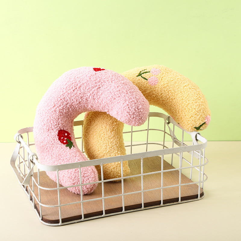 Plush U Shape Dog Pillow Soft Comfortable Pet Cushion