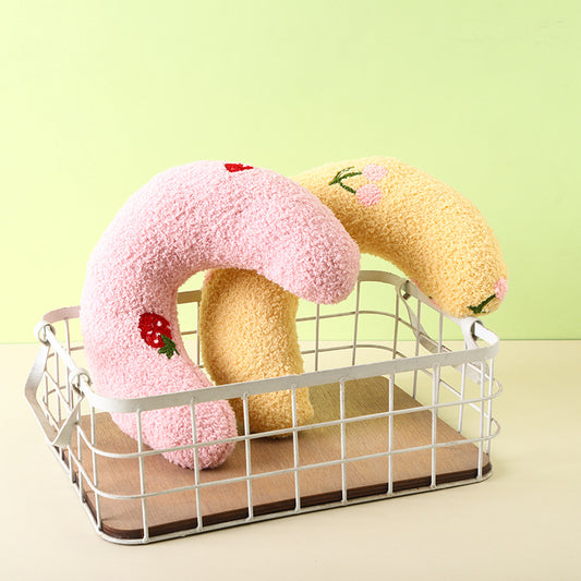 Plush U Shape Dog Pillow Soft Comfortable Pet Cushion