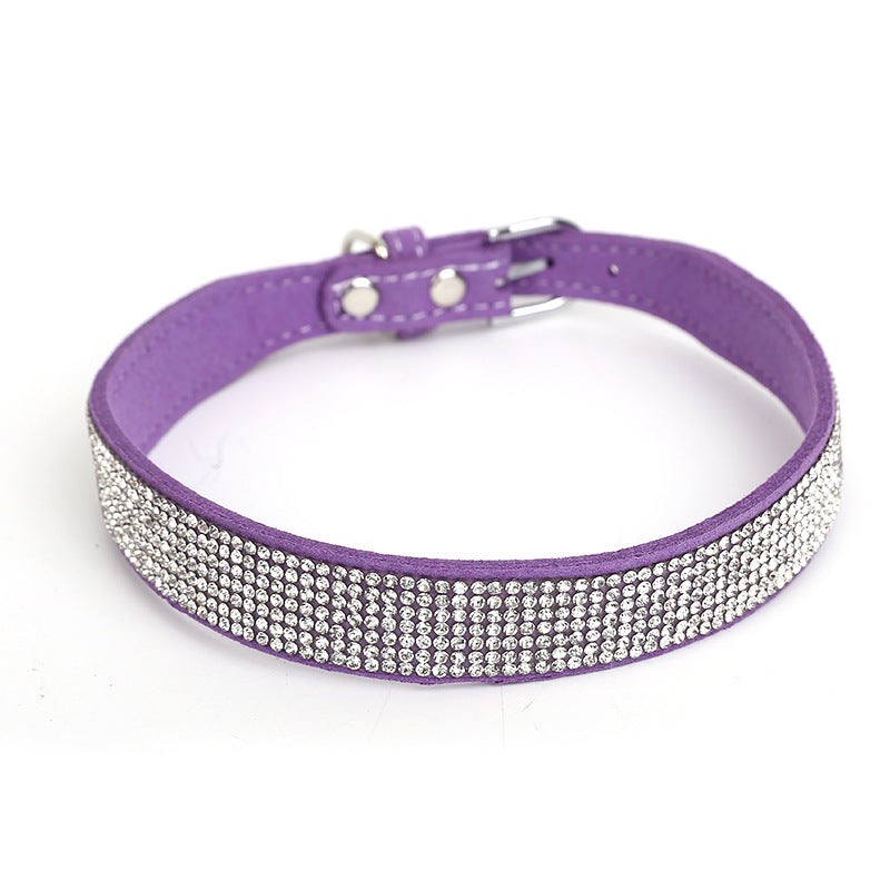 Sparkling Rhinestone Nylon Dog Collar Adjustable Sizes 2