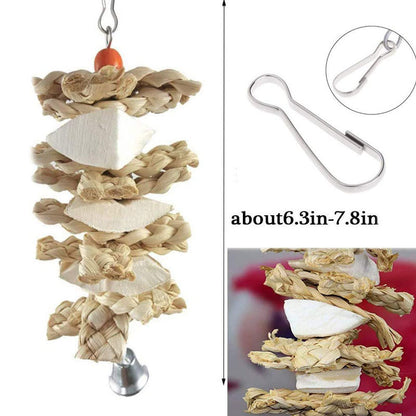 Grass Parrot Chew Toy Hanging Natural Material 3 Pack 5