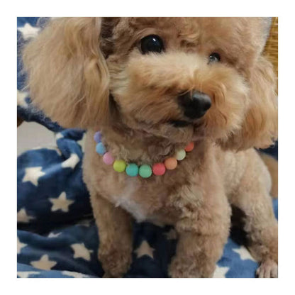 Resin Dog Collar Pearl Candy Beaded Lightweight 2