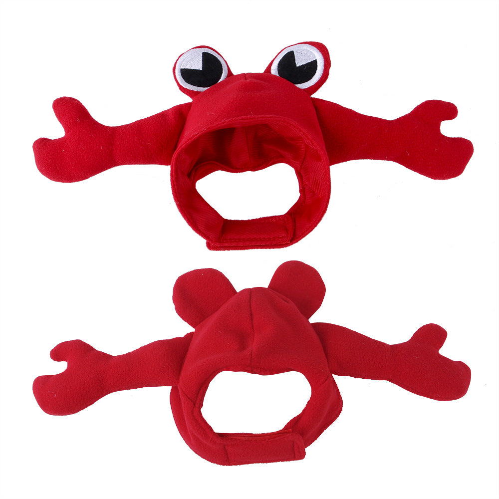 Cotton Dog Costume Lobster Headgear Halloween Pet Hat 5