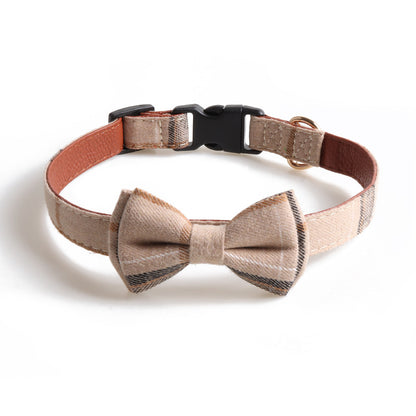 PU Dog Collar British Bow Tie Adjustable S M L Sizes 7