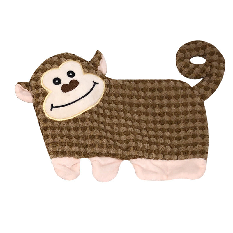 Plush Dog Toy Squeaky Animal Shape Raccoon Elephant Monkey 2