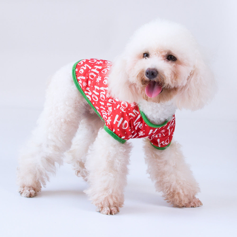 Cotton Dog Christmas Clothes Soft Festive Apparel for Dogs 3