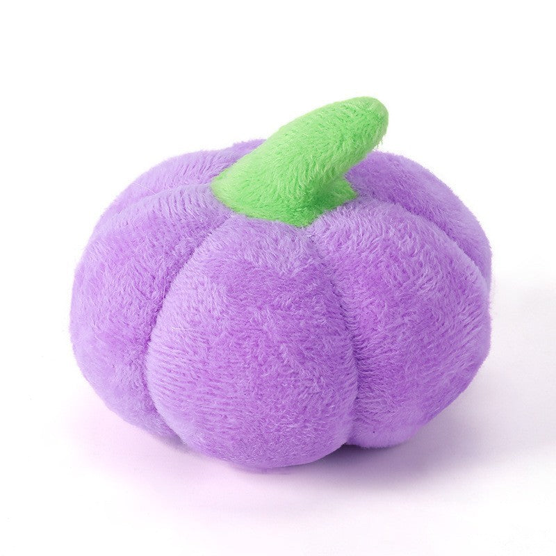 Soft Plush Pumpkin Dog Toy Small Size Squeaky 6