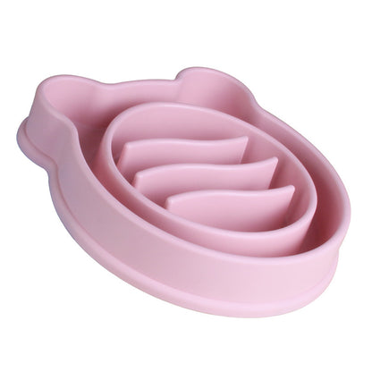 Anti Choke Dog Bowl Slow Feeder PP Material 23x24x4.5cm
