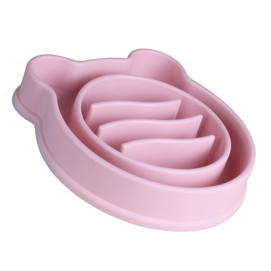 Anti Choke Dog Bowl Slow Feeder PP Material 23x24x4.5cm