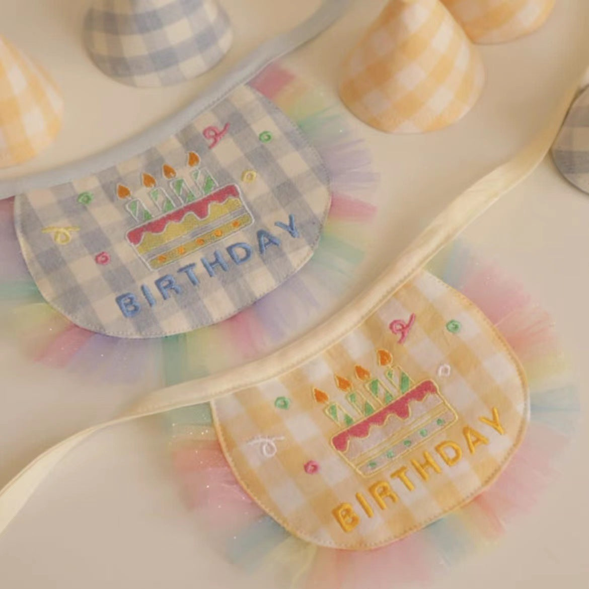 Cotton Polyester Dog Birthday Bib and Hat Set 2 Pack 3