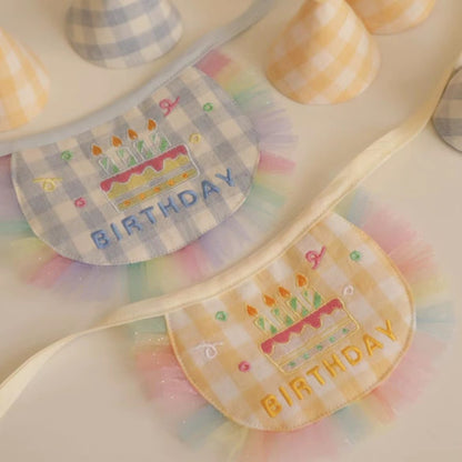 Cotton Polyester Dog Birthday Bib and Hat Set 2 Pack 3