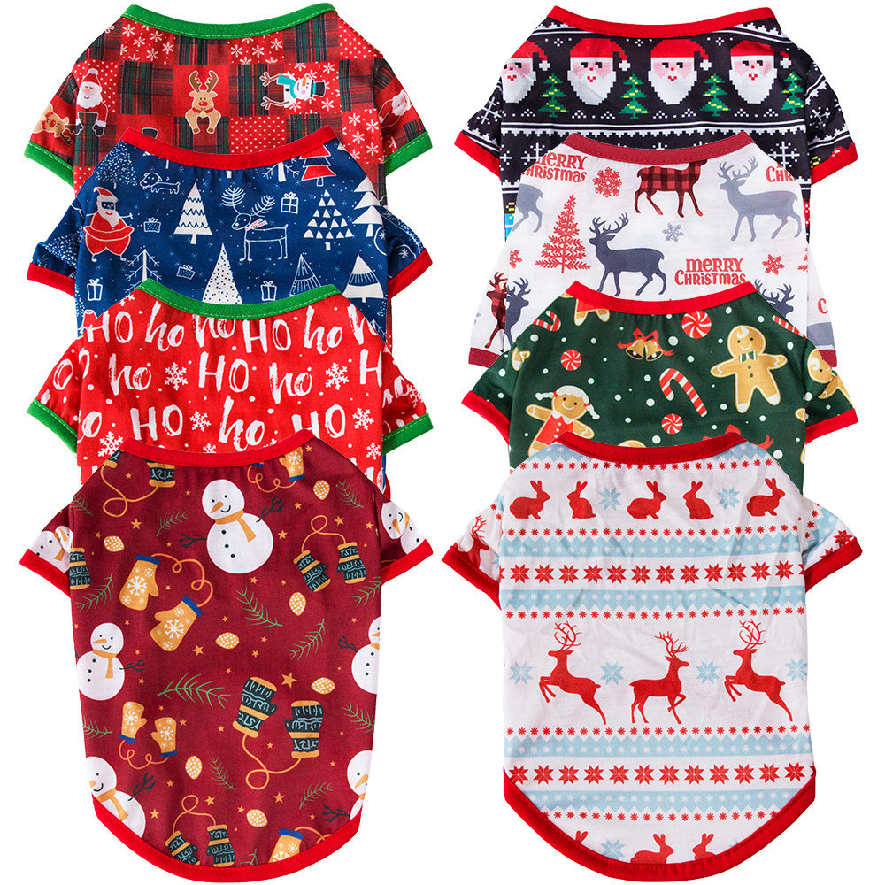 Cotton Dog Christmas Clothes Soft Festive Apparel for Dogs