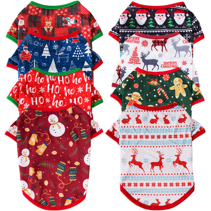 Cotton Dog Christmas Clothes Soft Festive Apparel for Dogs