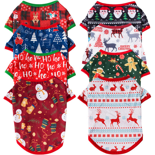 Cotton Dog Christmas Clothes Soft Festive Apparel for Dogs