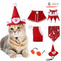 Polyester Dog Holiday Costume Set 6 Pack Christmas Accessories