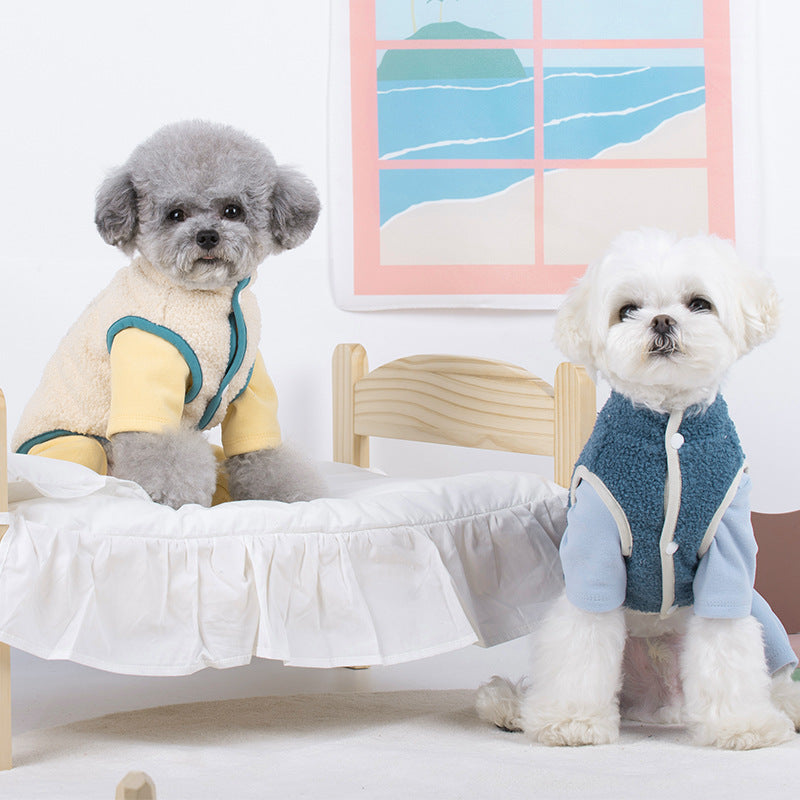 Teddy Plush Dog Vest Warm Cozy Soft Bear Style
