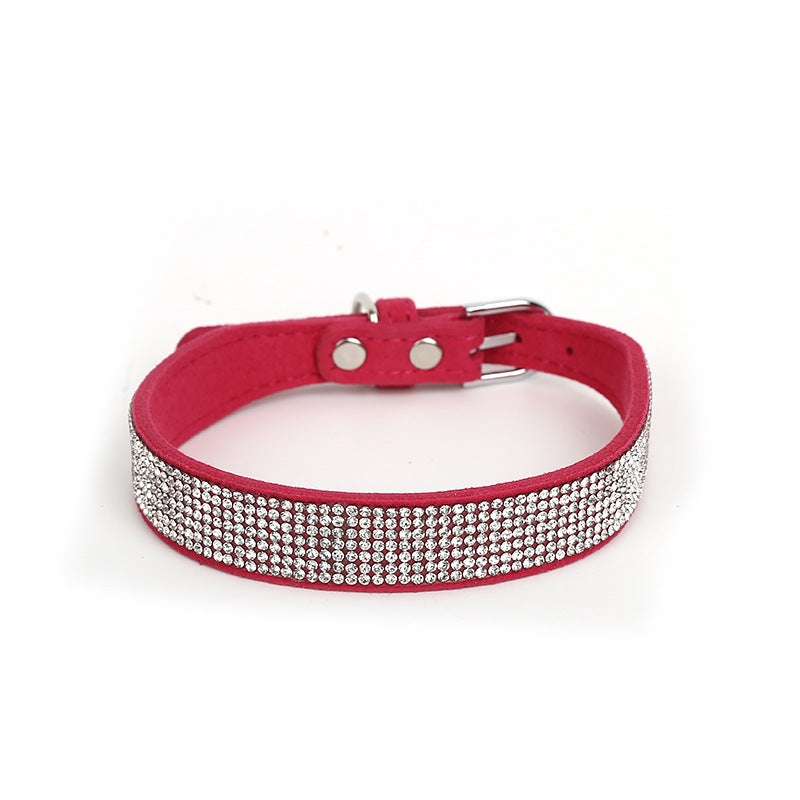 Sparkling Rhinestone Nylon Dog Collar Adjustable Sizes 3