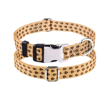 Polyester Dog Collar Cartoon Printed Adjustable Sizes XS to L 7