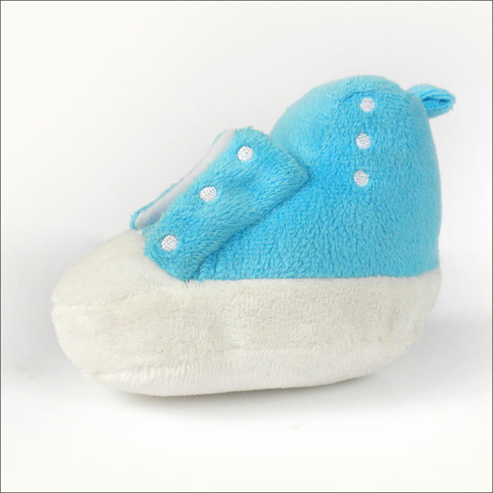 Plush Dog Toy Shoe Shape Squeaky Soft 11.5cm 4