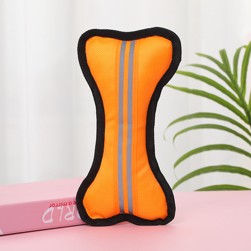Reflective Bone Dog Toy Squeaky Durable Oxford Cloth 9