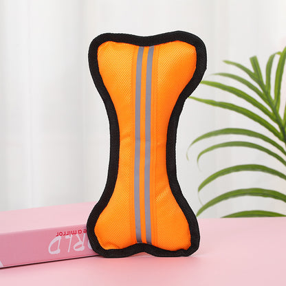 Reflective Bone Dog Toy Squeaky Durable Oxford Cloth 9