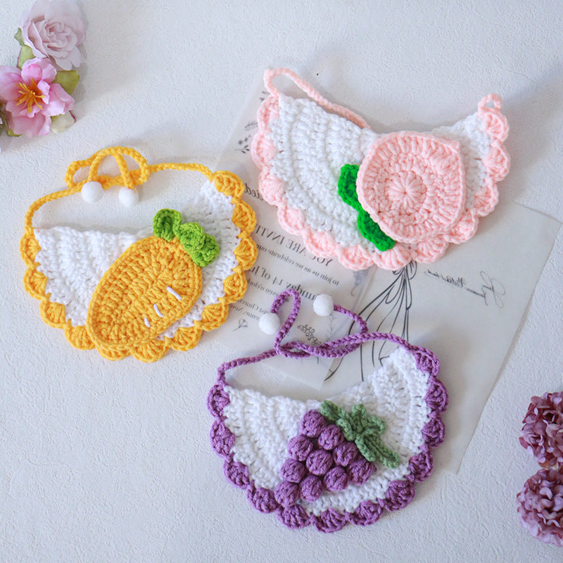 Hand-Woven Acrylic Cat Collar Bib for Cats