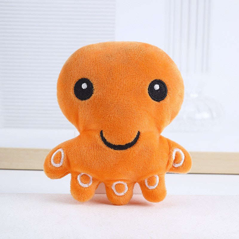 Cartoon Plush Dog Toy Octopus and Frog Soft Squeaky 4