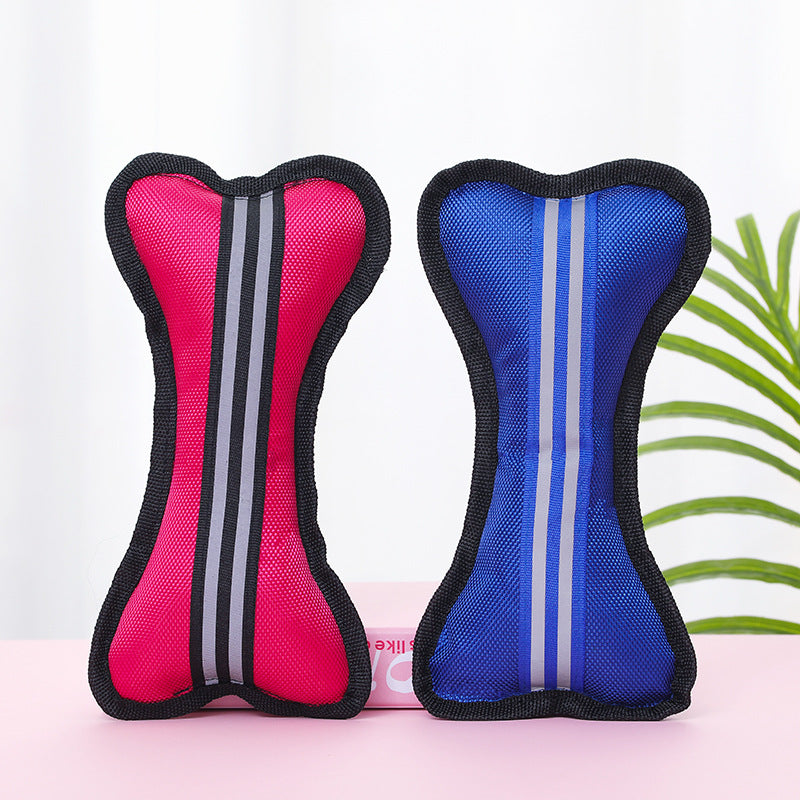 Reflective Bone Dog Toy Squeaky Durable Oxford Cloth 2
