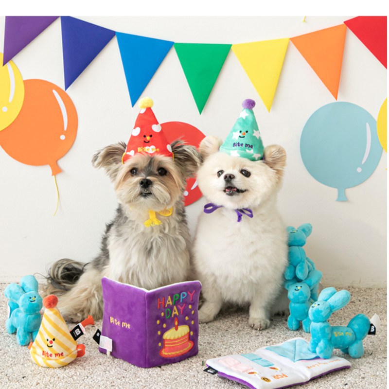 Plush Dog Toy Birthday Greeting Card Squeaky Soft Toy 2