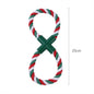 Cotton Dog Rope Toy Christmas Themed Durable Chew Toy 12